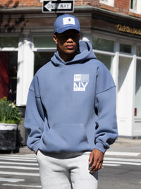 Brooklyn 610 Relaxed Hoodie - Mid Blue