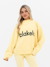 Mabel Oversized Knitted Jumper - Buttergelb