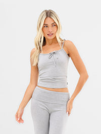 Melody Soft Knitted Cami - Gemêleerd grijs