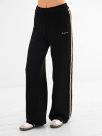 Naya Striped Knitted Trousers - Zwart