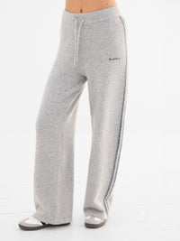 Naya Striped Knitted Trousers - Gemêleerd grijs