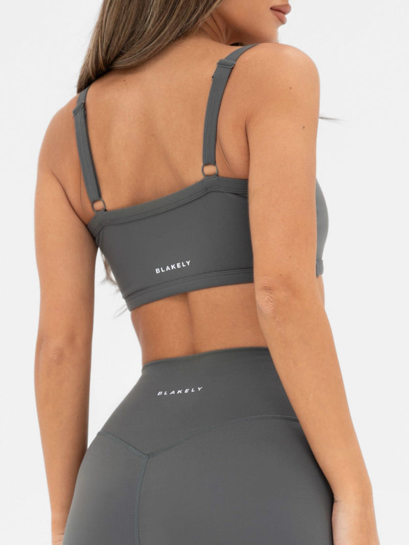 Ultimate Sports Bra - Khaki Grey