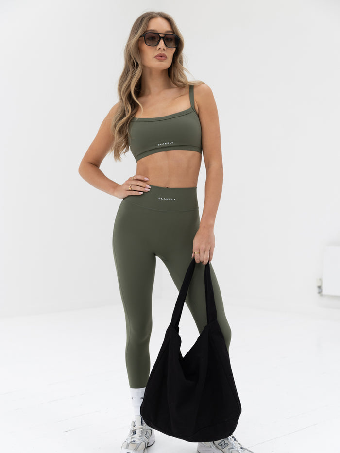 Ultimate Sports Bra & Leggings Set - Khakigrün
