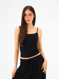 Solea Built-in-Bra Cami Top - Noire