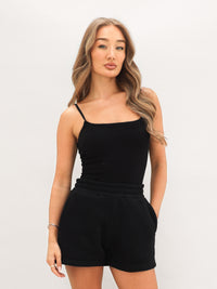 Blakely Basic Built-In-Bra Bodysuit - Noire