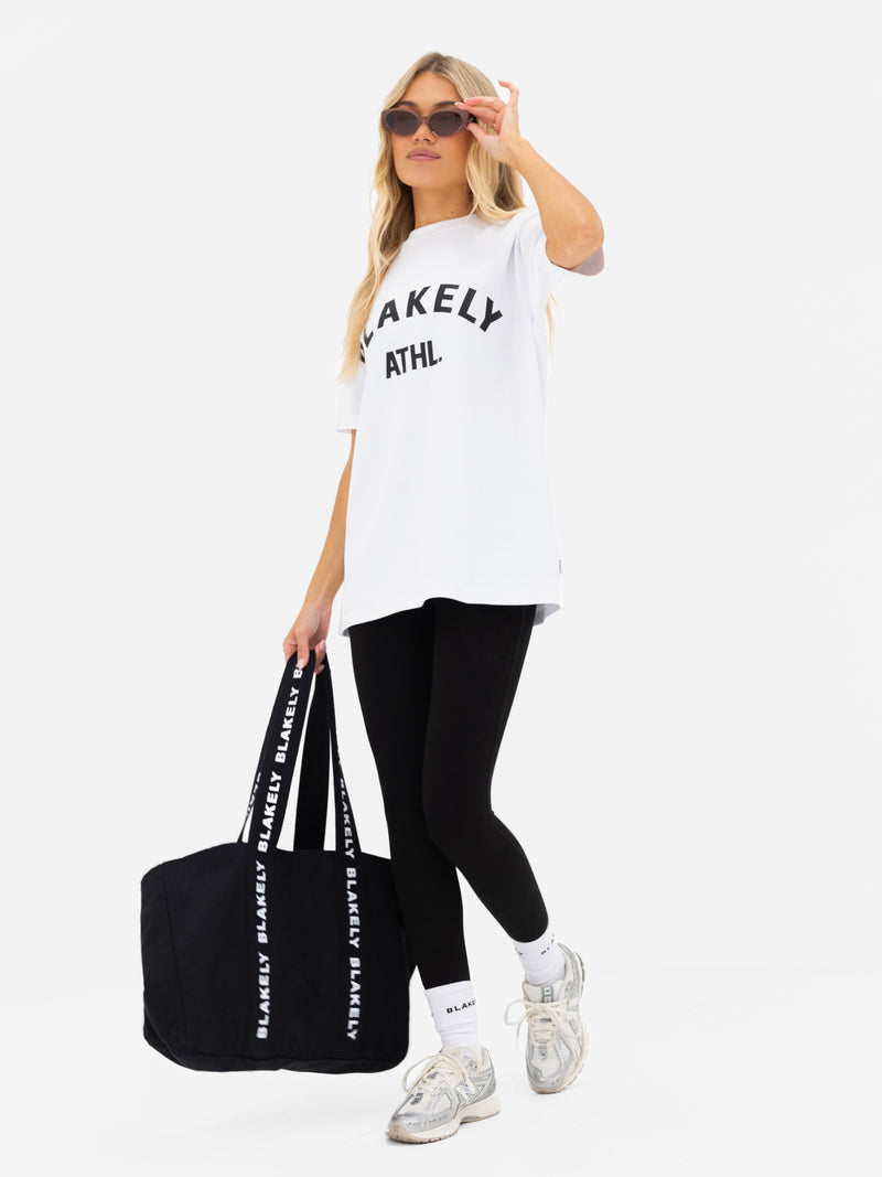 Joah Oversized T-Shirt - White & Black