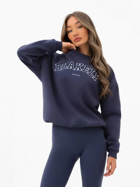 Varsity Oversized Jumper - True Navy