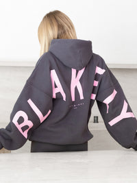 Isabel Oversized Hoodie - Anthrazit & Puderrosa