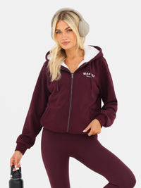 Heritage Full Zip Hoodie - Dunkle Kirsche
