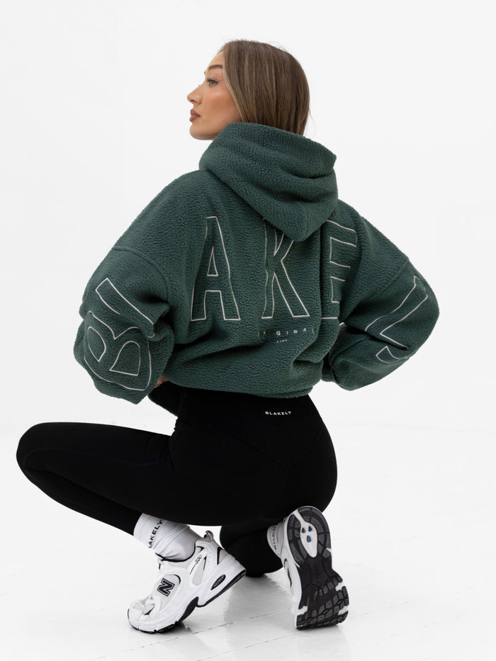 Borg Isabel Oversized Hoodie - Grün