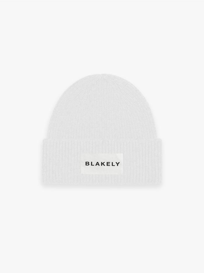 Label Knit Beanie - Mergelgrau