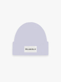 Label Knit Beanie - Lila
