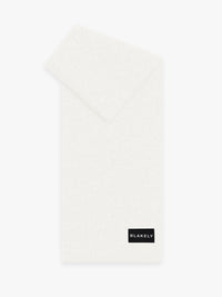 Label Knitted Scarf - Creme