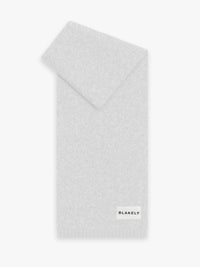Label Knitted Scarf - Gris chiné