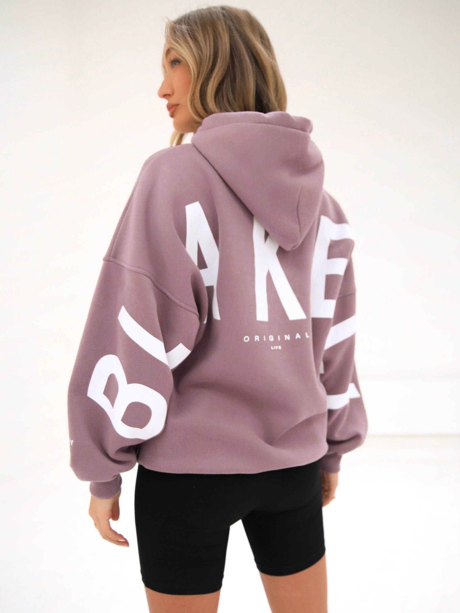 Buy Isabel Womens Dusty Pink Oversized Hoodie Free standard delivery over 99