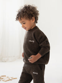 Mini Knitted Jumper - Chocolate Brown