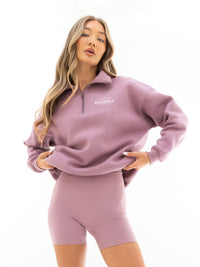 Active Studios 1/4 Zip Jumper - Dusty Pink