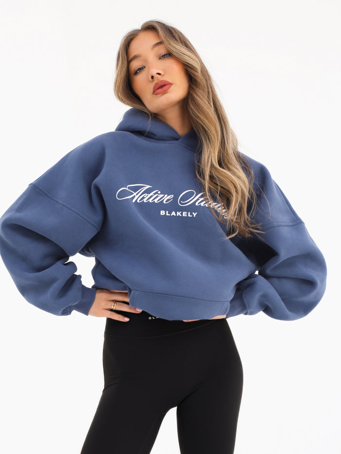 Off Duty Oversized Hoodie - Stahlblau