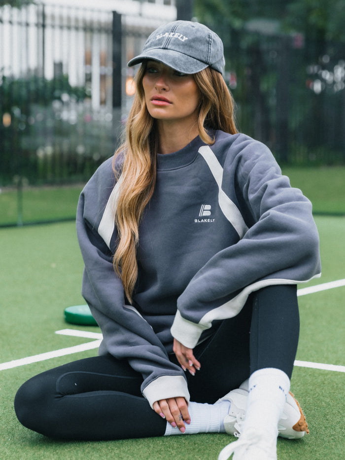 Classic Panel Oversized Jumper - Holzkohle