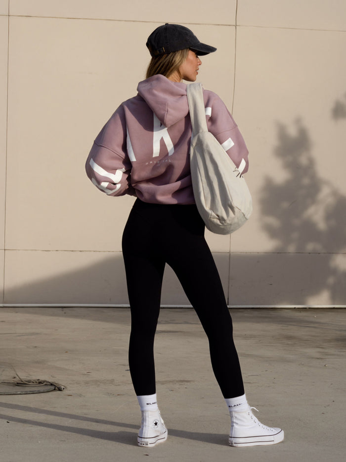 Isabel Hoodie & Leggings Set - Altrosa & Schwarz