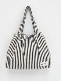 Lou Stripe Tote Bag - Dunkles Marineblau