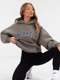 Varsity Oversized Hoodie - Safarigroen