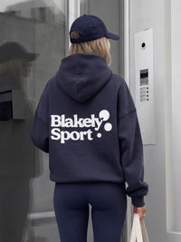 Motion Oversized Hoodie - Echtes Marineblau