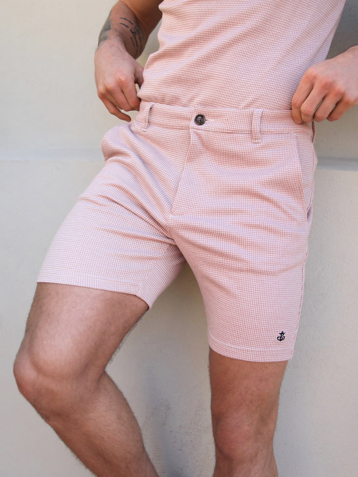 Midar Check Shorts - Rosa