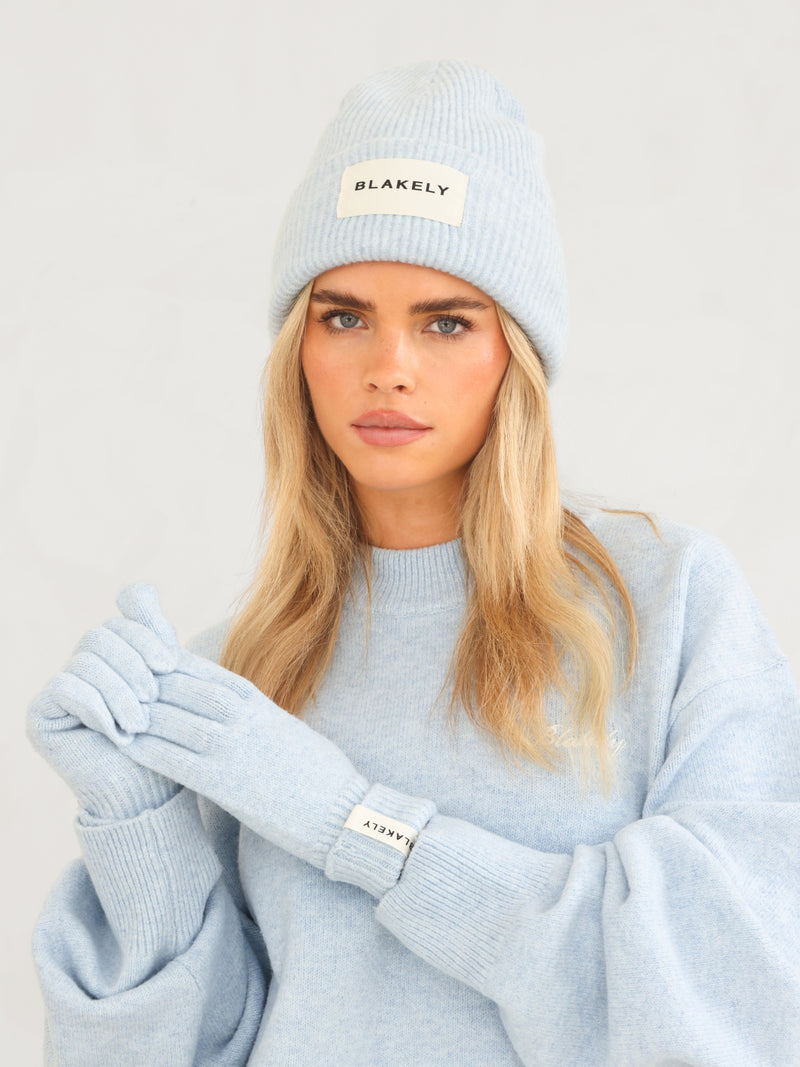 Oversized Knitted Jumper - Baby Blue