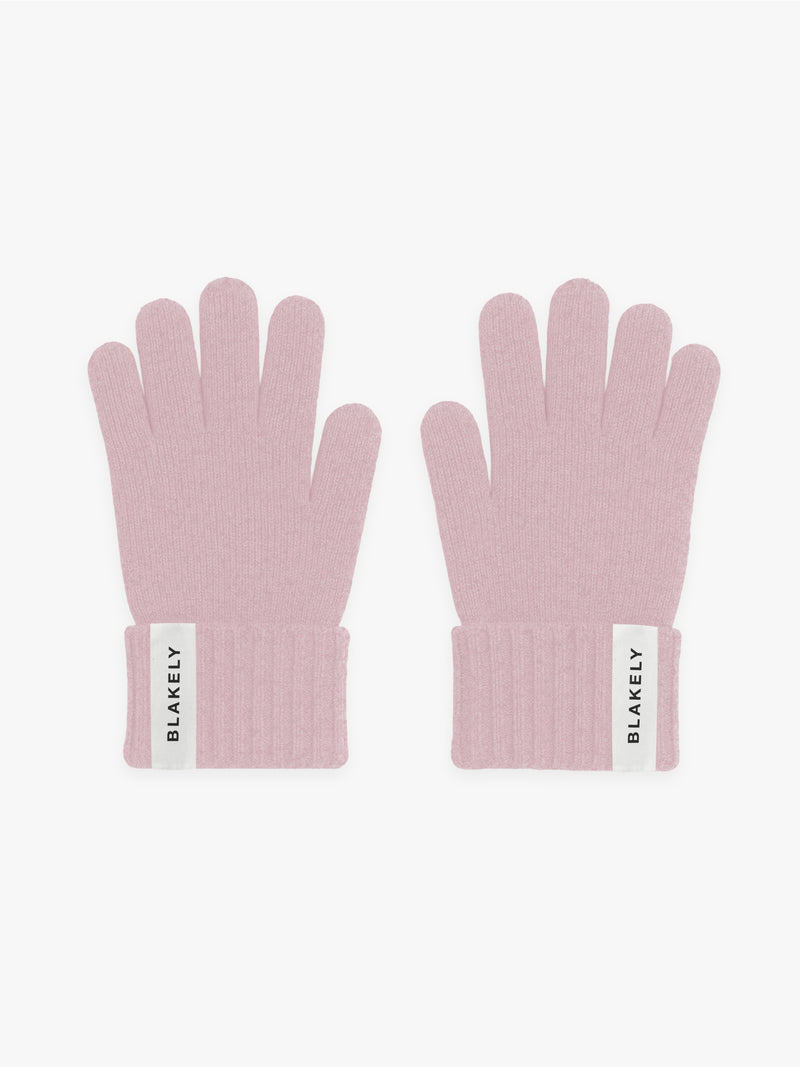 Label Knitted Gloves - Altrosa