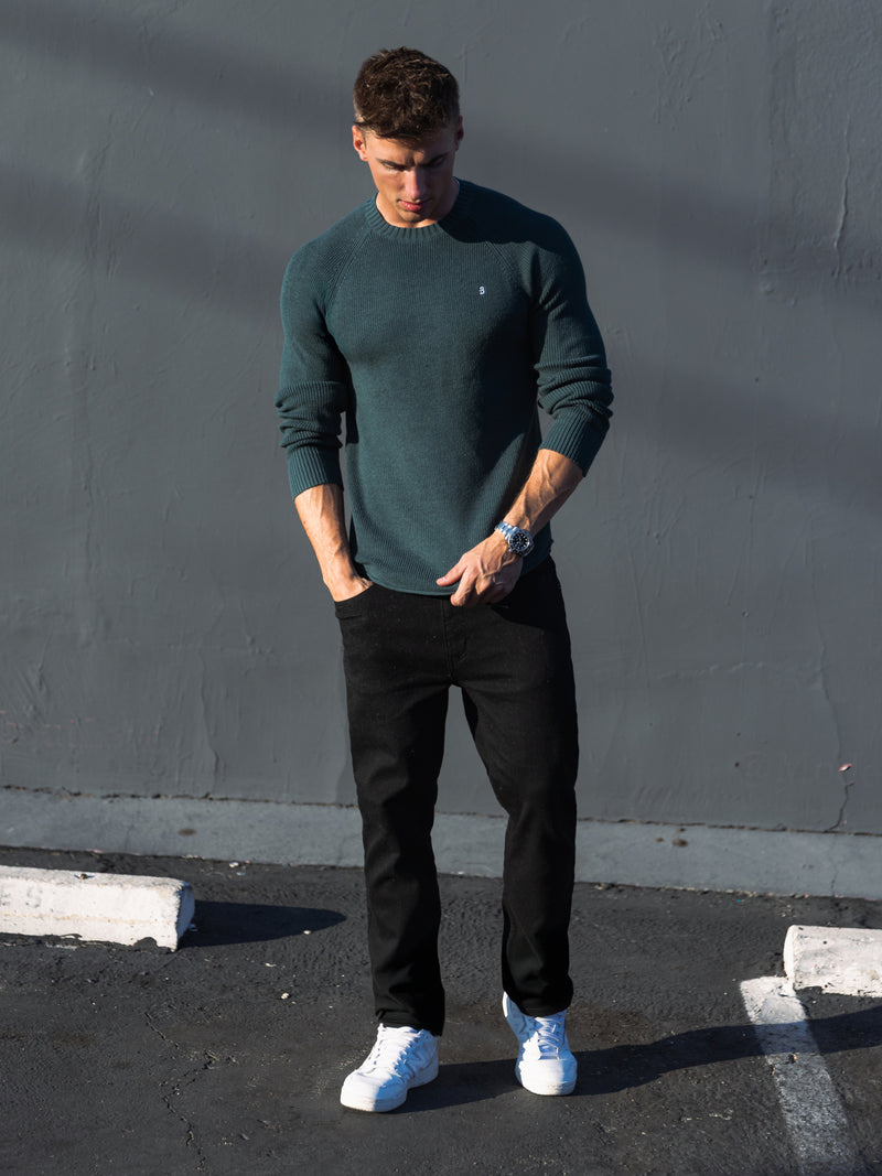 Olton Anchor Knit Jumper - Blaugrünes Grün