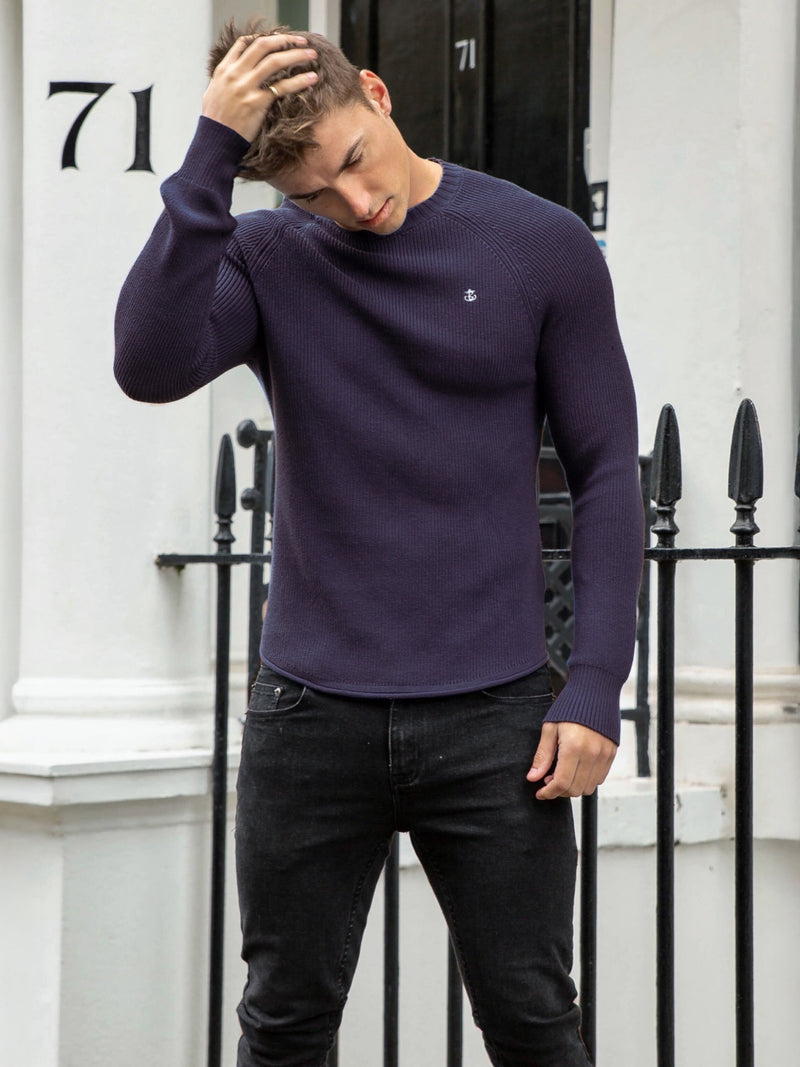 Olton Knit Jumper - Purple