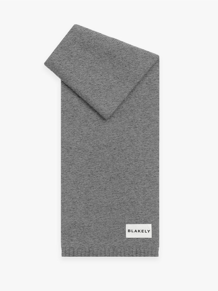 Label Knitted Scarf - Mergelkohle