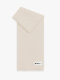 Label Knitted Scarf - Vanilla
