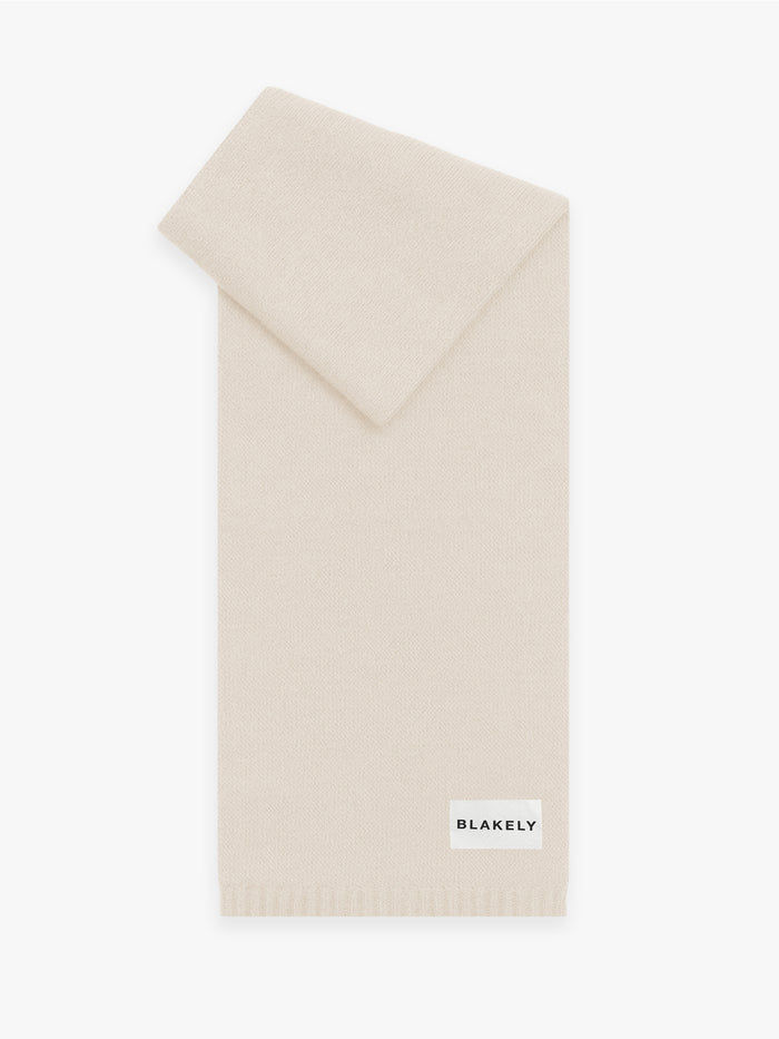 Label Knitted Scarf - Vanille