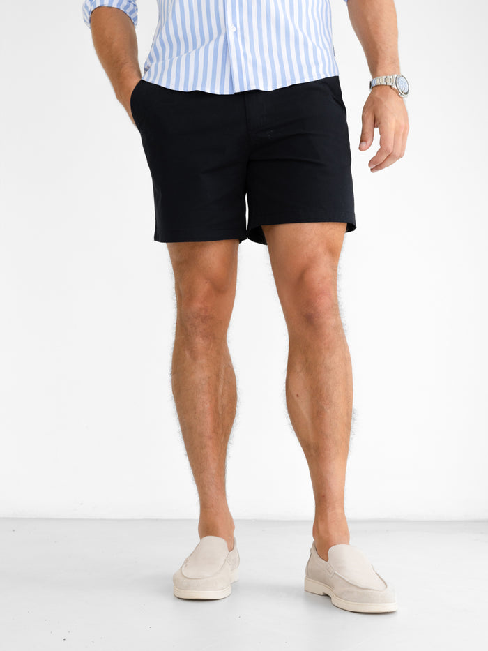 Conrad Stretch Chino Shorts - Zwart