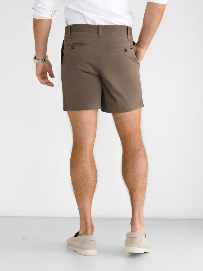 Conrad Stretch Chino Shorts - Braun