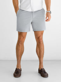 Conrad Stretch Chino Shorts - Lichtgrijs