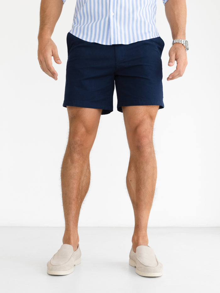 Conrad Stretch Chino Shorts - Marine