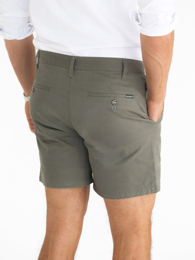 Conrad Stretch Chino Shorts - Safarigrün