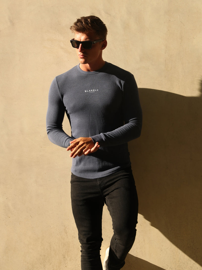 Alezio Textured Jumper - Blue