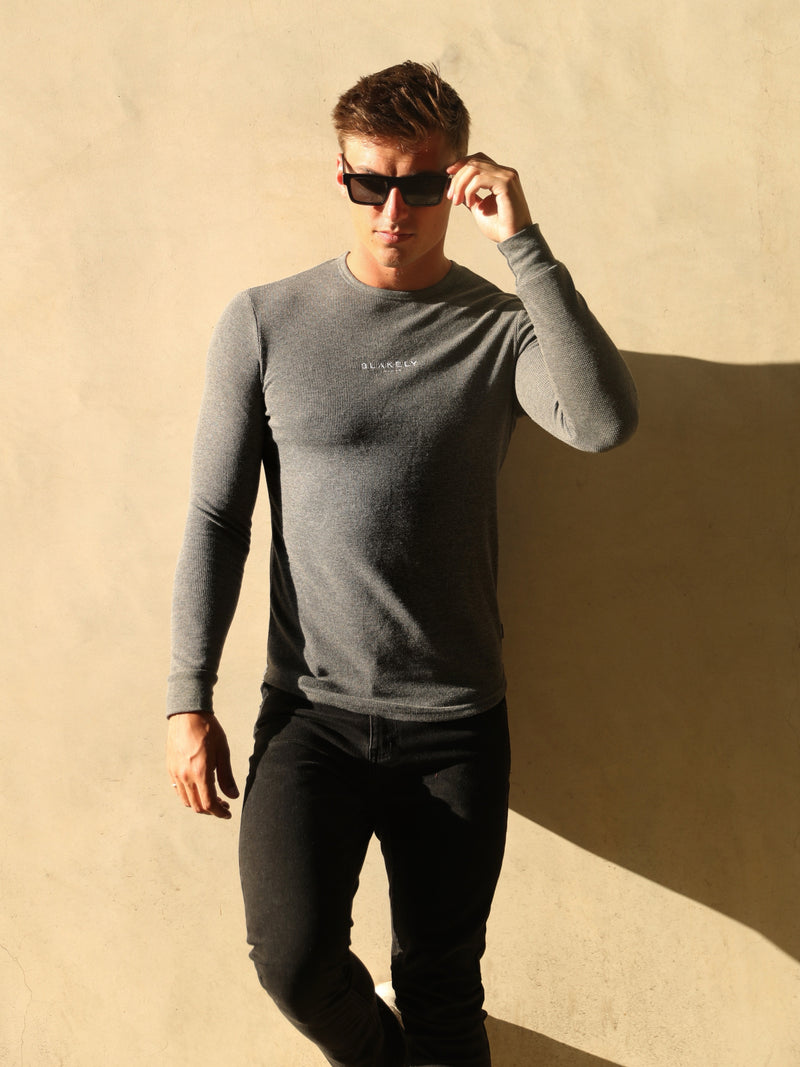 Alezio Textured Jumper - Charcoal