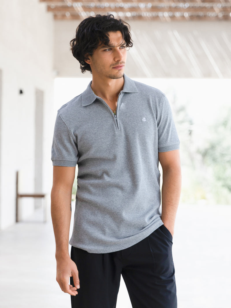 Aspen Polo - Marl Grey