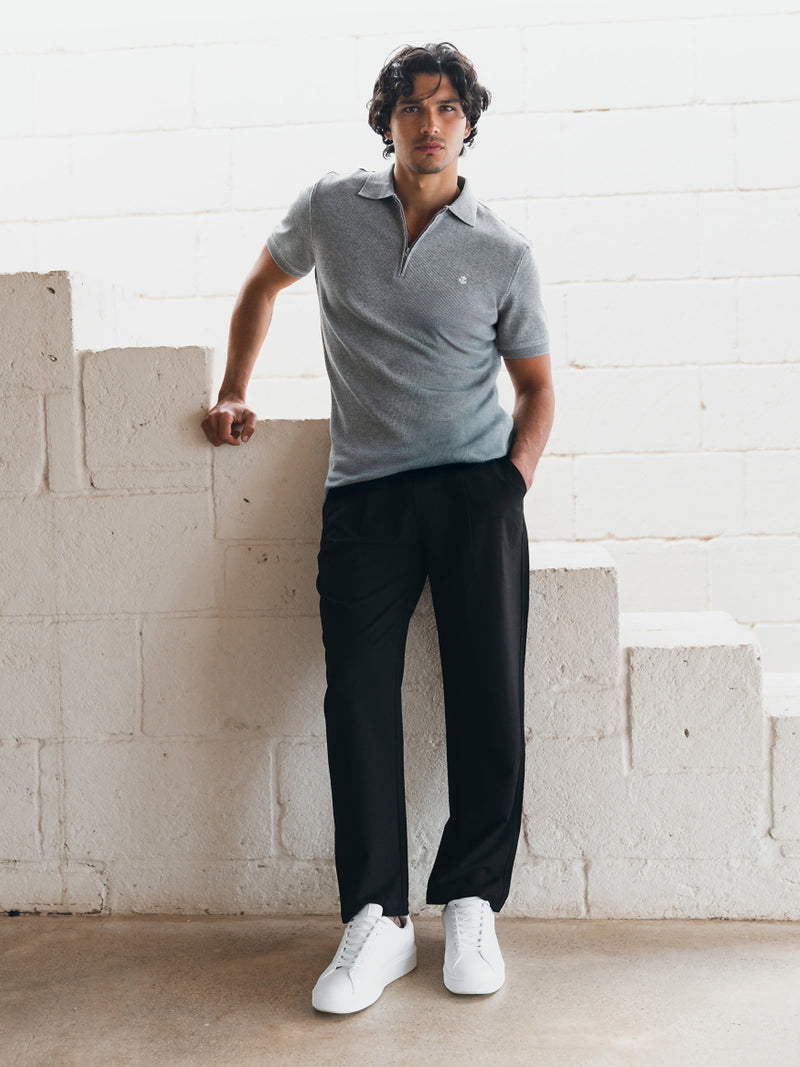 Aspen Polo - Marl Grey