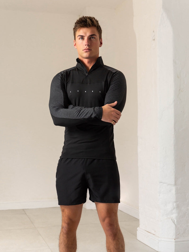 Silex Zip-1/4 Zip - Black/Marl Black