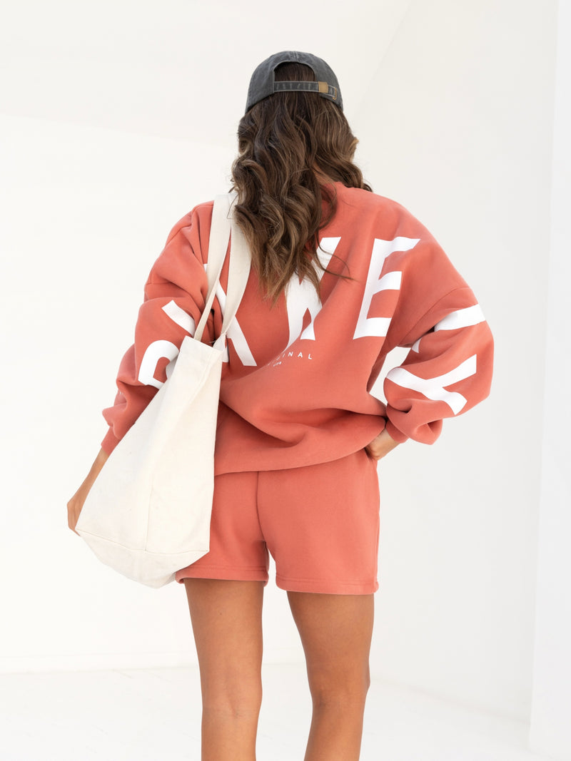 Isabel Oversized Jumper - Burnt Coral