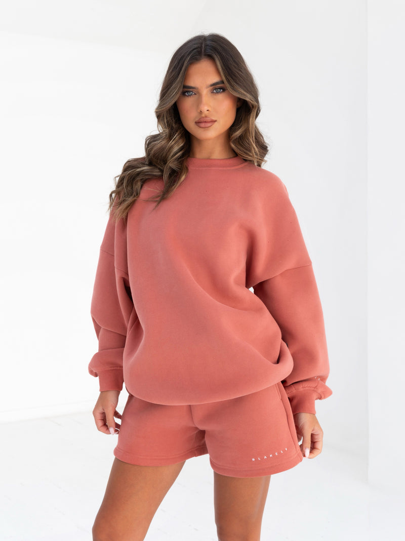 Isabel Oversized Jumper - Burnt Coral