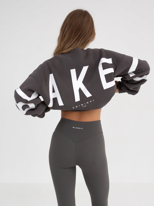 Blakely Wide Leg Crop - Charcoal Shadow