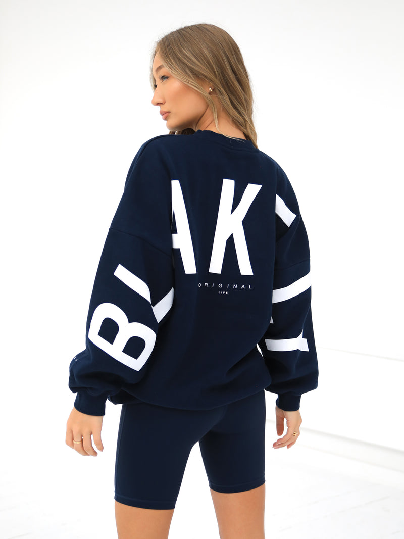 Isabel Oversized Jumper - Navy