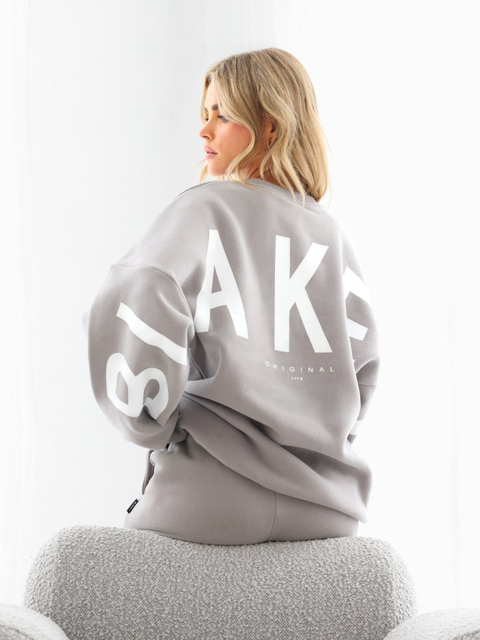 Isabel Oversized Jumper - Wolk grijs